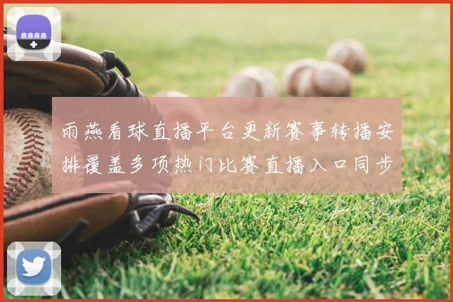 雨燕看球直播平台更新赛事转播安排覆盖多项热门比赛直播入口同步优化